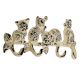 Cream Distressed Cats Iron Hook